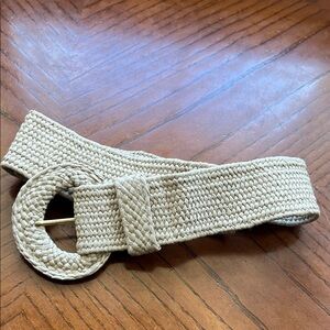 Vintage America Beige Braided Belt